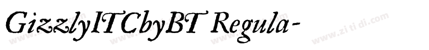 GizzlyITCbyBT Regula字体转换